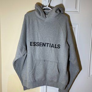 FEAR OF GOD ESSENTIALS Gray Hoodie Large new